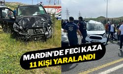 Mardin’de trafik kazası: 11 kişi yaralandı