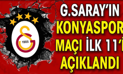 Galatasaray'ın Konyaspor maçı ilk 11'i belli oldu