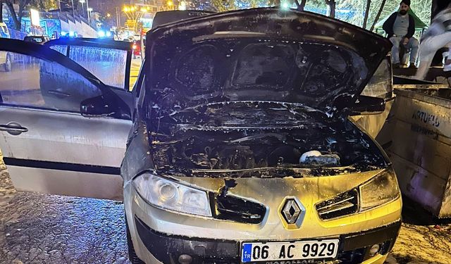 Mardin’de parkında araç yangını paniği