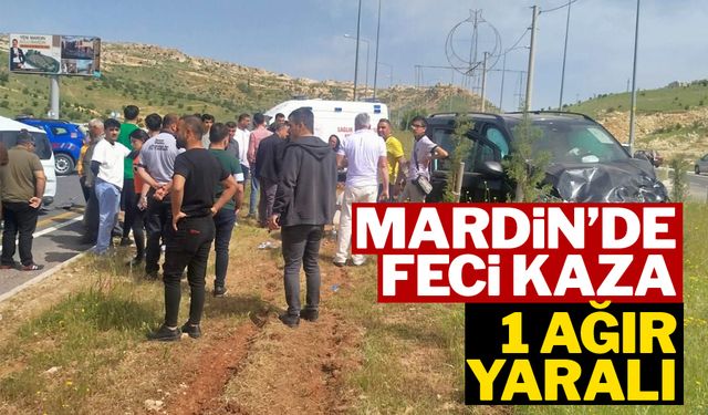 Mardin'de feci kaza; bir ağır yaralı