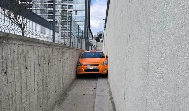 Polisten kaçan Taksici 2 duvar arasına sıkıştı