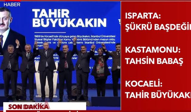 Ak parti Kocaeli Büyükşehir Belediye Başkanı TAHİR BÜYÜKAKIN oldu