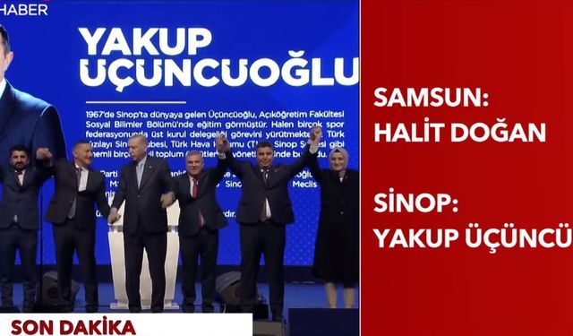 AK Parti Sinop Belediye Başkan Adayı YAKUP ÜÇÜNCÜOĞLU Oldu